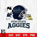 Utah State Aggies Snoopy Sport 2 Svg Eps Dxf Png File, Digital Download