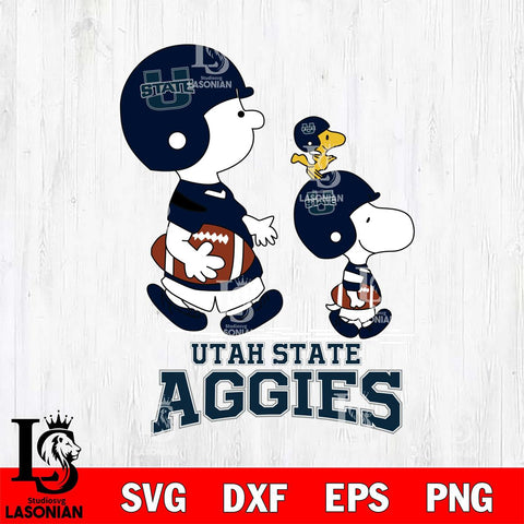 Utah State Aggies Snoopy Sport Svg Eps Dxf Png File, Digital Download