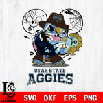 Utah State Aggies Stitch Freddy Krueger Halloween Svg Eps Dxf Png File, Digital Download, Instant Download