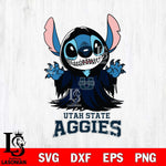 Utah State Aggies Stitch Ghost Svg Eps Dxf Png File, NCAA svg, Digital Download, Instant Download