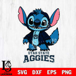 Utah State Aggies Stitch Halloween Svg Eps Dxf Png File, NCAA svg, Digital Download, Instant Download