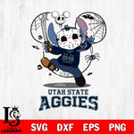 Utah State Aggies Stitch jason voorhees Halloween Svg Eps Dxf Png File, Digital Download, Instant Download