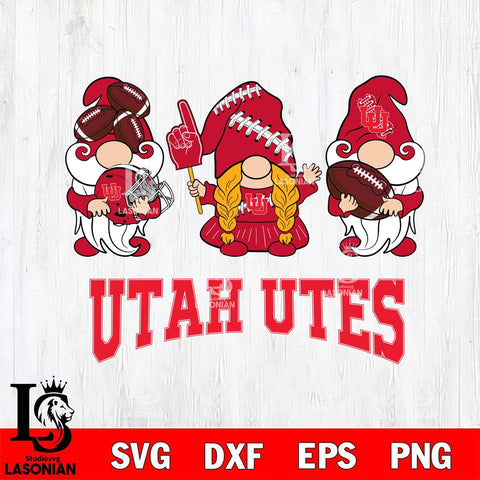 Utah Utes 3 Gnomes Football Svg Eps Dxf Png File, Digital Download, Instant Download