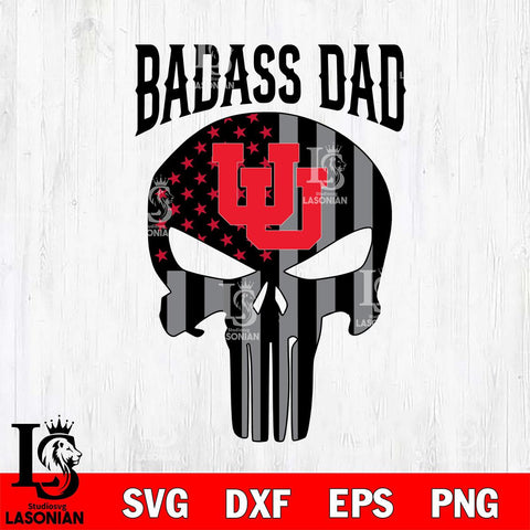 Utah Utes Badass Dad Svg Eps Dxf Png File, Digital Download, Instant Download