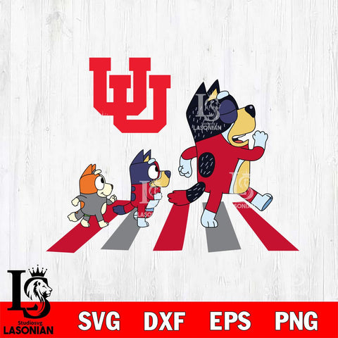 Utah Utes Bluey 6 Svg Eps Dxf Png File, Digital Download, Instant Download