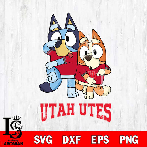 Utah Utes Bluey Chilli Dance Mode Svg Eps Dxf Png File, Digital Download, Instant Download