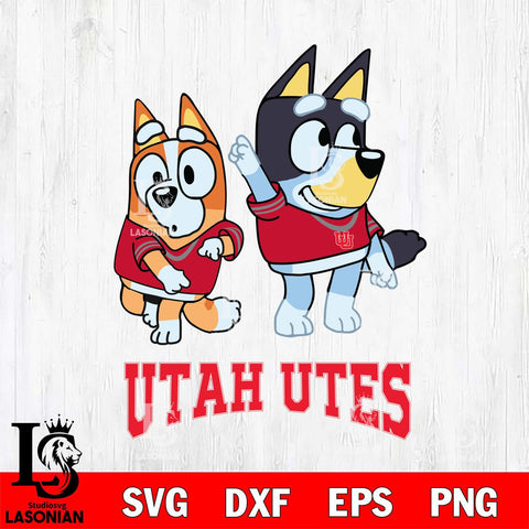 Utah Utes Bluey Chilli Mode Dance Svg Eps Dxf Png File, Digital Download, Instant Download