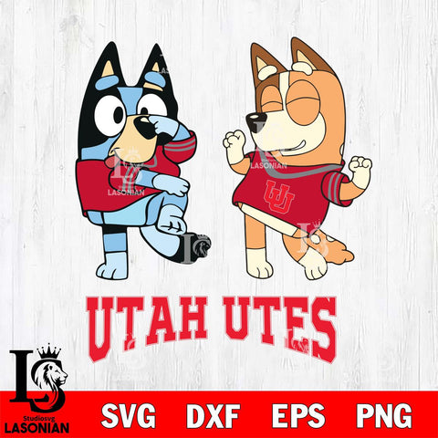 Utah Utes Bluey Chilli Sport Svg Eps Dxf Png File, Digital Download, Instant Download