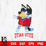 Utah Utes Bluey Dad Dance Svg Eps Dxf Png File, Digital Download, Instant Download