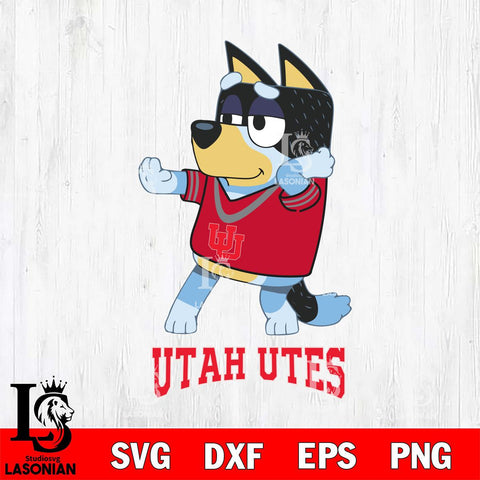 Utah Utes Bluey Dad Dance Svg Eps Dxf Png File, Digital Download, Instant Download