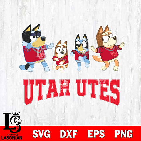 Utah Utes Bluey Dance Mode Squats Svg Eps Dxf Png File, Digital Download, Instant Download