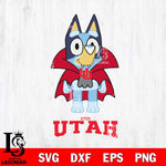 Utah Utes Bluey Dracula Halloween Svg Eps Dxf Png File, Digital Download, Instant Download