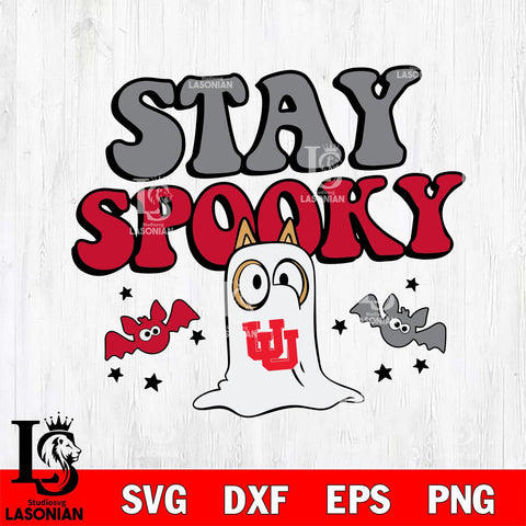 Utah Utes Bluey Halloween Stay Spooky Svg Eps Dxf Png File, Digital Download, Instant Download