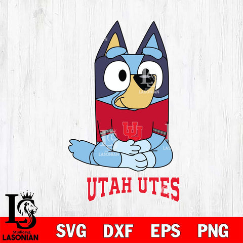 Utah Utes Bluey Styles Football Svg Eps Dxf Png File,NCAA Svg Files,Bluey svg ,Digital Download ,Instant Download, Cricut File