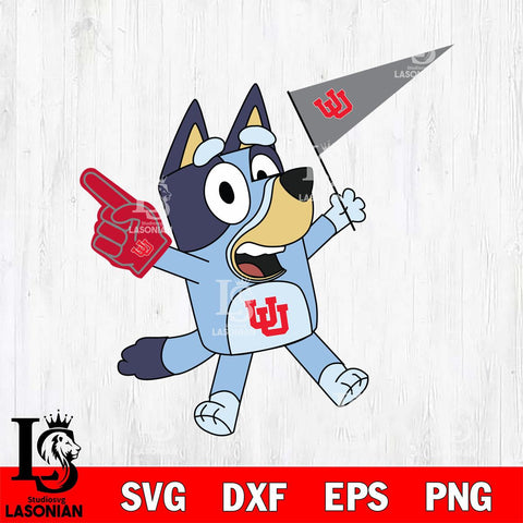 Utah Utes Bluey flag Svg Eps Dxf Png File, Digital Download, Instant Download