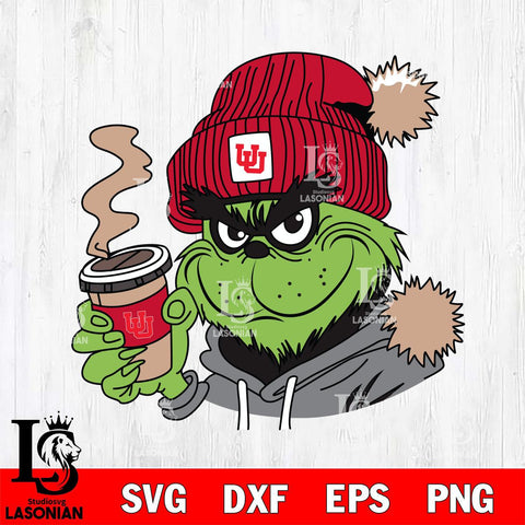 Utah Utes Boujee Grinch 4 Svg Eps Dxf Png File, Digital Download, Instant Download