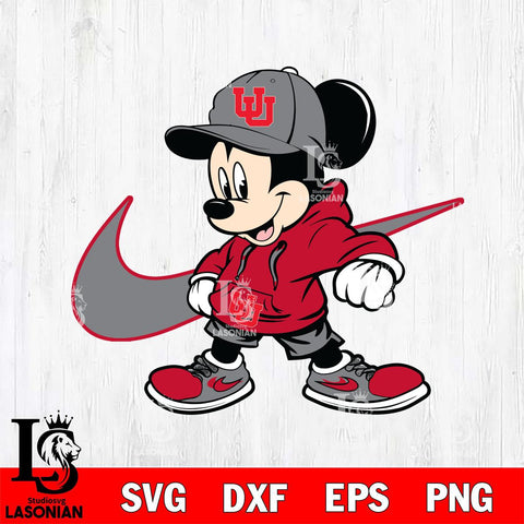 Utah Utes Cool Mickey Mouse Svg Eps Dxf Png File, NCAA svg, Digital Download, Instant Download