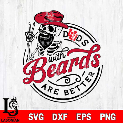 Utah Utes Dad With Beard Are Better Svg Eps Dxf Png File, Digital Download, Instant Download