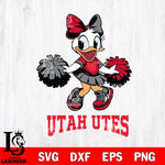 Utah Utes Daisy Duck Cheerleader Disney, Svg Eps Dxf Png File, Digital Download