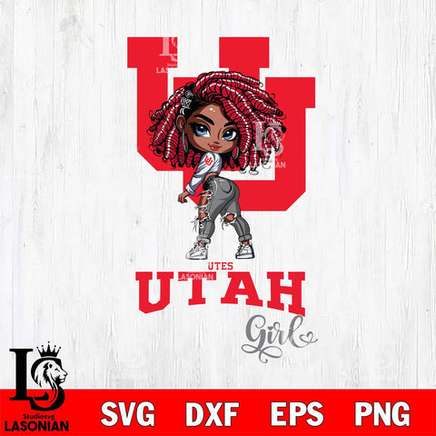 Utah Utes Fan Girl Svg Eps Dxf Png File, Digital Download, Instant Download