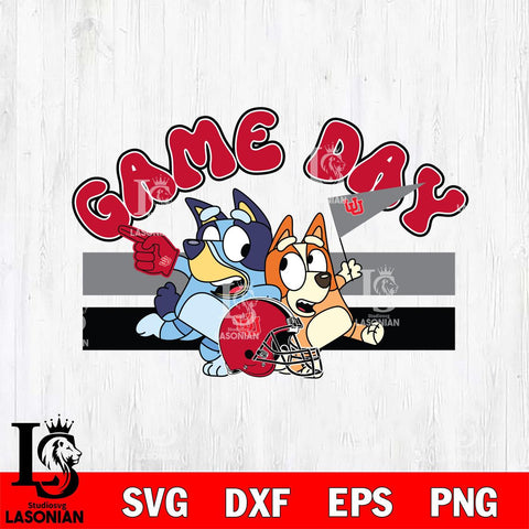 Utah Utes Game Day Bluey Svg Eps Dxf Png File, Digital Download, Instant Download