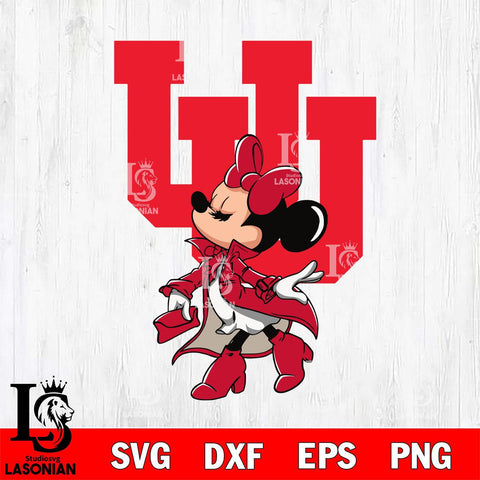 Utah Utes Glamorous Minnie Svg Eps Dxf Png File, Digital Download, Instant Download