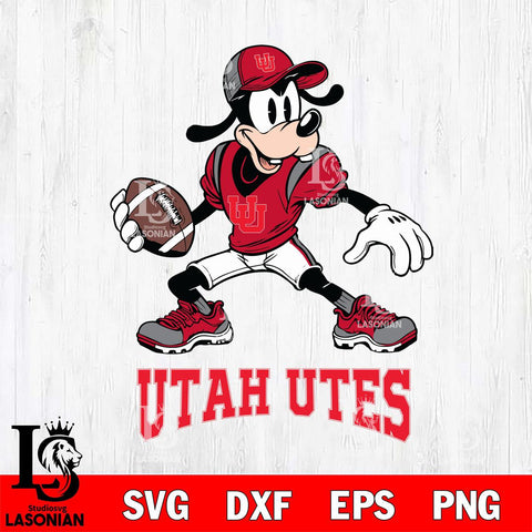 Utah Utes Goofy Disney, Svg Eps Dxf Png File, Digital Download