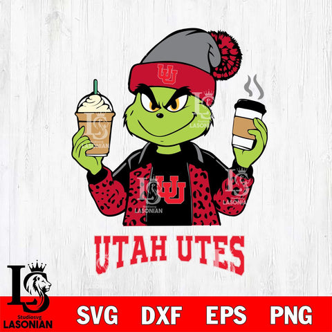 Utah Utes Grinch 2 coffee Svg Eps Dxf Png File, Digital Download, Instant Download