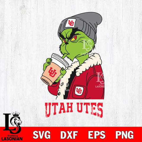 Utah Utes Grinch Bougie Football Svg Eps Dxf Png File, Digital Download, Instant Download