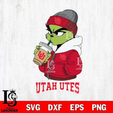 Utah Utes Grinch Bougie Sport Svg Eps Dxf Png File, Digital Download, Instant Download