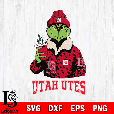 Utah Utes Grinch Christmas Cut Files Cricut, Svg Dxf Eps Png file, Digital download , Silhouette