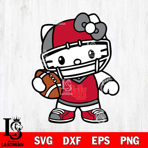 Utah Utes Hello Kitty sport 2 Svg Eps Dxf Png File, NCAA svg, Digital Download, Instant Download