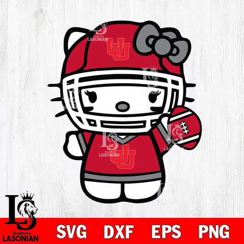 Utah Utes Hello Kitty sport 6 Svg Eps Dxf Png File, NCAA svg, Digital Download, Instant Download