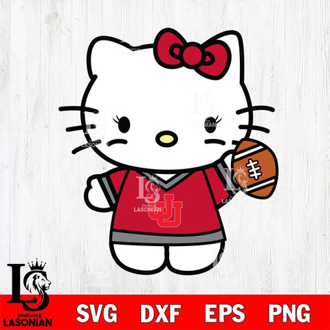 Utah Utes Hello Kitty sport 7 Svg Eps Dxf Png File, NCAA svg, Digital Download, Instant Download