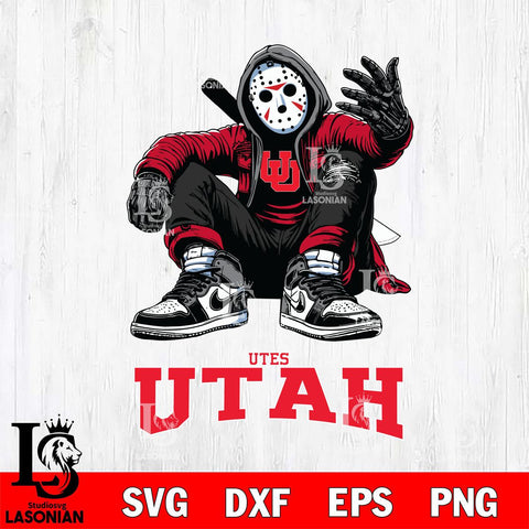 Utah Utes Jason Voorhees Halloween SVG Svg Eps Dxf Png File, Digital Download, Instant Download