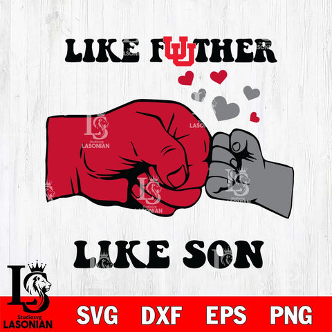 Utah Utes Like Father Like Son Svg Eps Dxf Png File, Digital Download, Instant Download