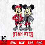 Utah Utes Mickey Minnie Mouse Football Svg Eps Dxf Png File, NCAA svg , File Cut , Digital Download , Instant Download, Cut Svg Files