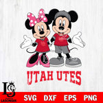 Utah Utes Mickey Minnie Mouse Sport Svg Eps Dxf Png File, NCAA svg , File Cut , Digital Download , Instant Download, Cut Svg Files