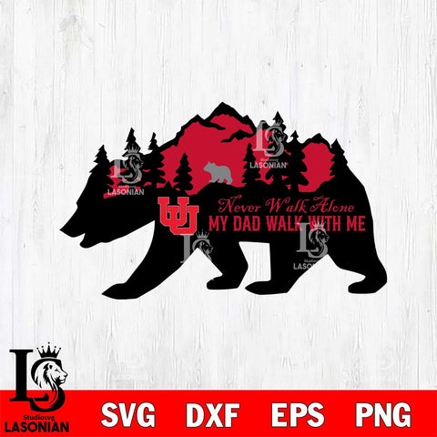 Utah Utes My Dad Walk With Me Svg Eps Dxf Png File, Digital Download, Instant Download