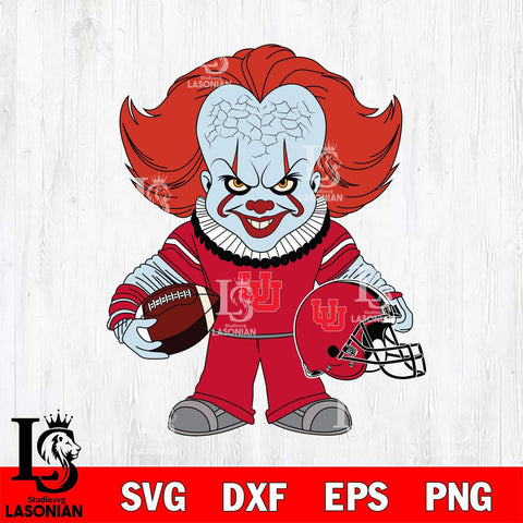 Utah Utes Pennywise Horror Sport Svg Eps Dxf Png File, Digital Download