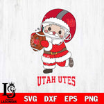 Utah Utes Santa Claus Cute Svg dxf eps png pdf file,NCAA svg,Digital Download,Cricut file