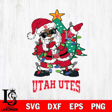 Utah Utes Santa Claus Ugly Christmas Svg dxf eps png pdf file,NCAA svg,Digital Download,Cricut file