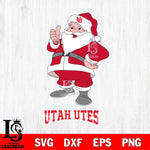 Utah Utes Santa claus Svg dxf eps png pdf file,NCAA svg,Digital Download,Cricut file