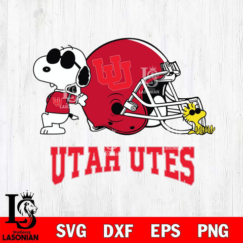 Utah Utes Snoopy Sport 2 Svg Eps Dxf Png File, Digital Download