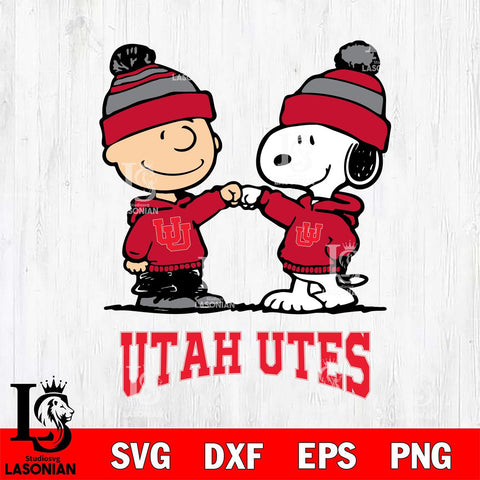 Utah Utes Snoopy Sport 9 Svg Eps Dxf Png File, Digital Download