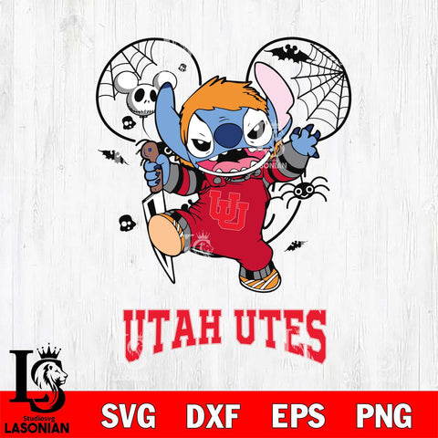 Utah Utes Stitch Michael Halloween Svg Eps Dxf Png File, Digital Download, Instant Download