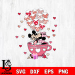 Valentine Mickey Mouse Kiss Svg Eps Dxf Png File, Digital Download ,Instant Download, Cricut File