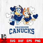 Vancouver Canucks Bluey & Bingo 10 Svg Eps Dxf Png File, NHL svg, Digital Download, Instant Download