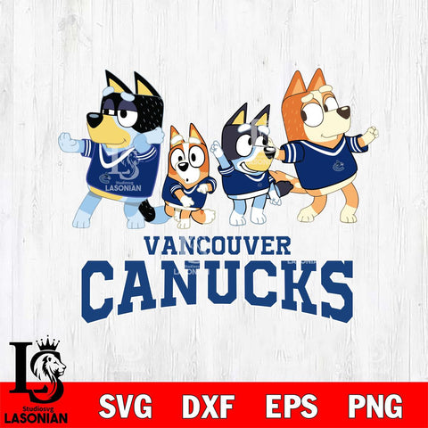 Vancouver Canucks Bluey Mode Dance Squats Svg Eps Dxf Png File, Digital Download, Instant Download