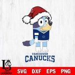 Vancouver Canucks Christmas Bluey Hat Svg, Christmas Svg , NHL svg , Digital Download, dxf eps png pdf file